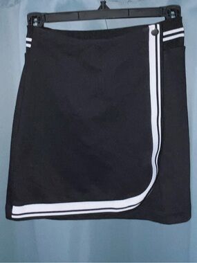 The Edit Mini Skirt Black White Trim *Skort*